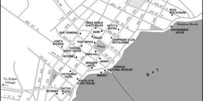 نقشہ کے corozal شہر بیلیز