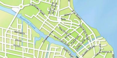 نقشہ کے بیلیز شہر کی سڑکوں