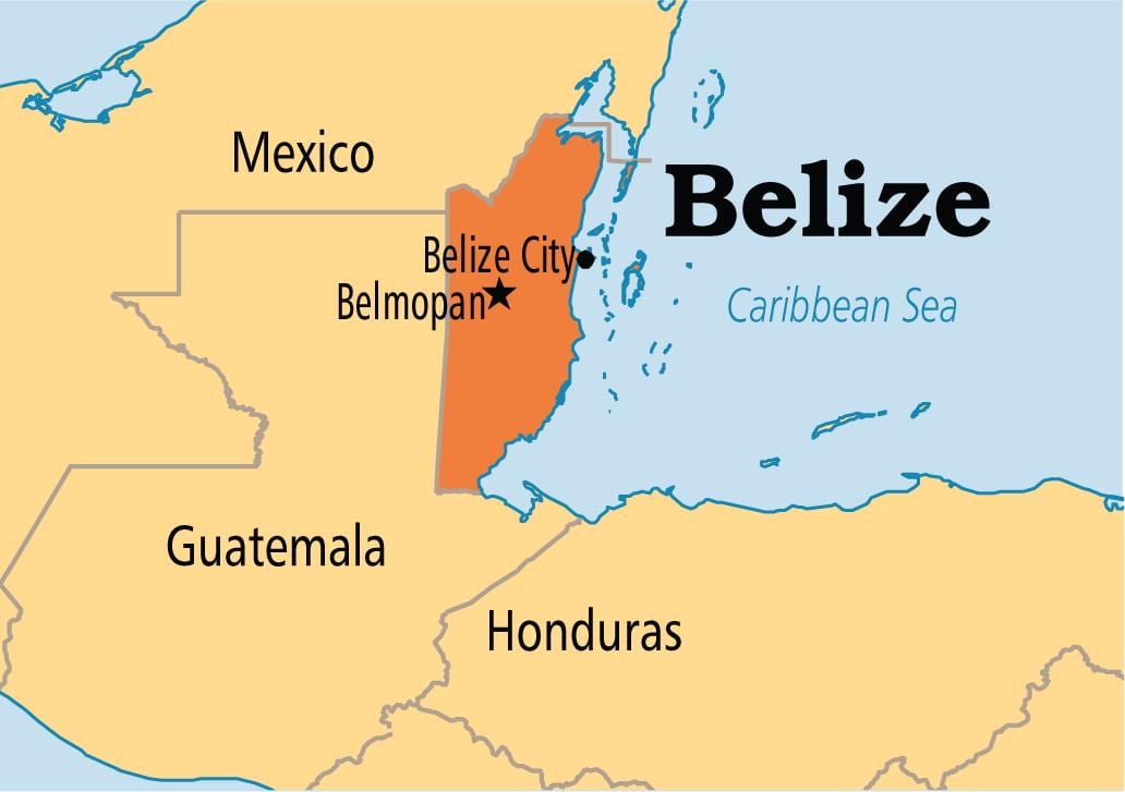 نقشہ کے belmopan بیلیز
