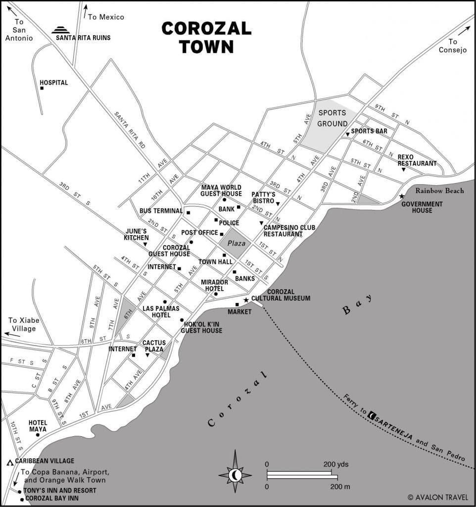 نقشہ کے corozal شہر بیلیز