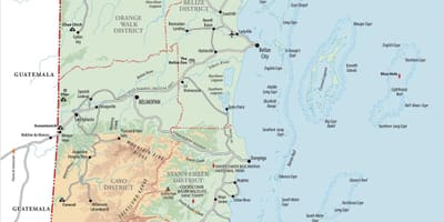 نقشہ ofBelize سیاحت گاؤں 