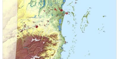 نقشہ کے topographic بیلیز